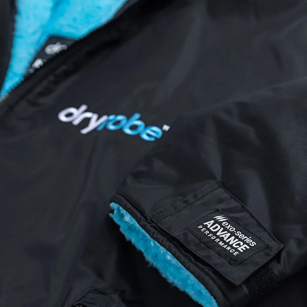 dryrobe Advance Long Sleeve Changing Robe - Black / Blue Extra Image 4